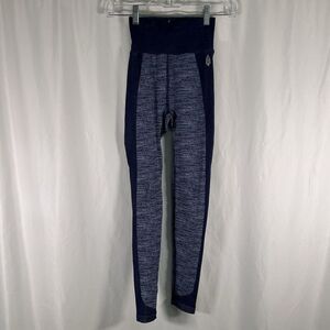 Free People Movement Leggings Women's XXS Blue Pull On Stretchy High Rise